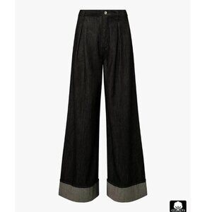 WeWoreWhat High Waisted Pleated Super Wide Leg Pant